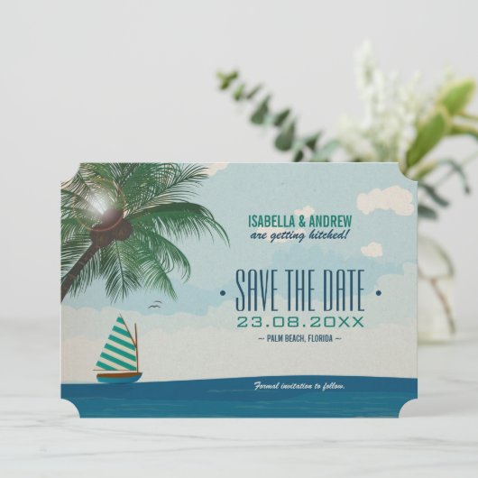 Bestemming Huwelijk Save the Date Kaart (Staand voorkant)