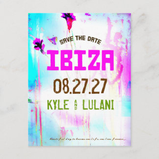 Bestemming IBIZA slaat de datum op Save The Date