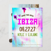Bestemming IBIZA slaat de datum op Save The Date (Voorkant / Achterkant)