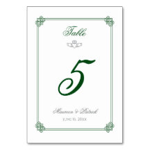 Bestemming Ierland Tafelnummer