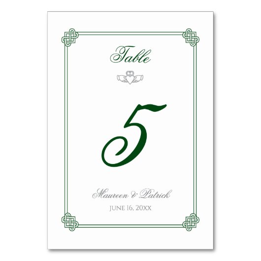 Bestemming Ierland Tafelnummer (Achterkant)