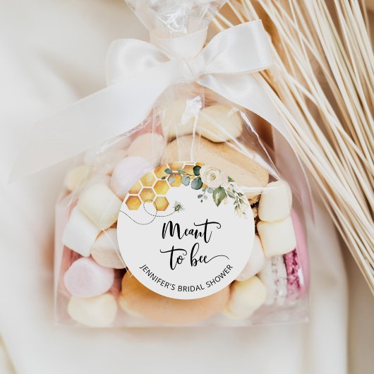 Bestemming is bij sticker. Bij bruiloft Ronde Sticker