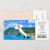 Bestemming Italië Europa Uitnodiging van het huwel (Voorkant / Achterkant)