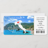 Bestemming Italië Europa Uitnodiging van het huwel (Voorkant)