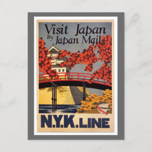Bestemming: Japan Travel Poster Briefkaart
