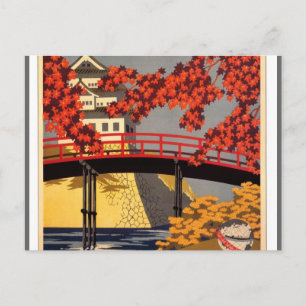 Bestemming: Japan Travel Poster Briefkaart
