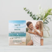 Bestemming Kauai Beach Starfish Foto Bruiloft Save The Date (Staand voorkant)