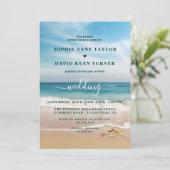 Bestemming Kauai Beach Zeester Bruiloft Kaart (Staand voorkant)