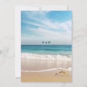 Bestemming Kauai Beach Zeester Bruiloft Kaart (Achterkant)