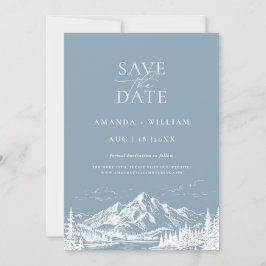 Bestemming Landschap Sketch Save The Date Kaart
