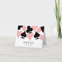 Bestemming Las Vegas Dank U Kaart in Wit & Roze