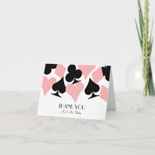 Bestemming Las Vegas Dank U Kaart in Wit & Roze