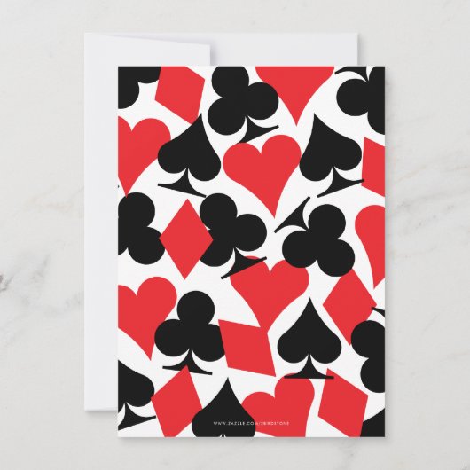 Bestemming Las Vegas Oefenavond Eet Invitatie Kaart (Achterkant)