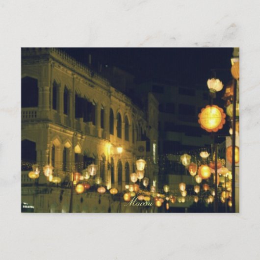 bestemming Macau Tourist Briefkaart (Voorkant)