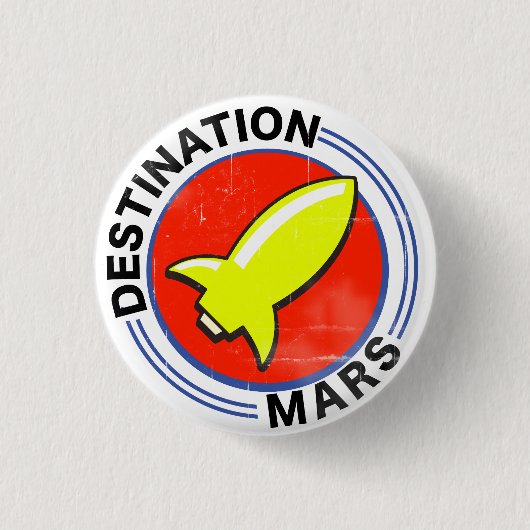 Bestemming Mars Ronde Button 3,2 Cm (Voorkant)