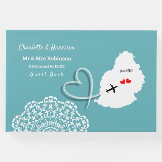 Bestemming Mauritius Trouwen Gastenboek (Voorkant)