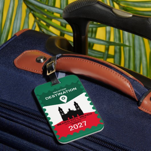 Bestemming Mexico Vakantie Cadeau Bagagelabel (Voorkant Insitu 1)
