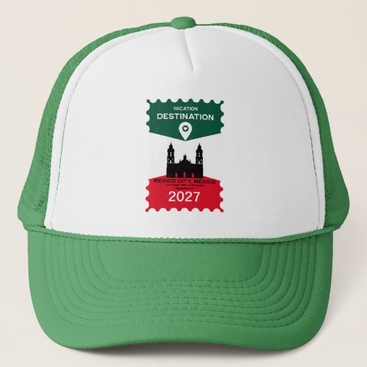 Bestemming Mexico Vakantie Cadeau Trucker Pet (Voorkant)