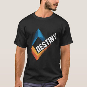Bestemming Motiverende T-Shirt Moderne Geometris
