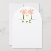 Bestemming Olijf en Peach Beach Typografie Kaart (Achterkant)