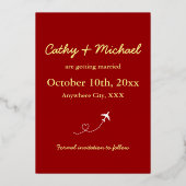 Bestemming op de rode kaart Chinesese trouwerij sa (Achterkant)