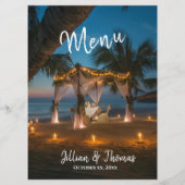 Bestemming Paradijs Huwelijksreceptie Menu (Achterkant)