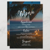 Bestemming Paradijs Huwelijksreceptie Menu (Voorkant / Achterkant)