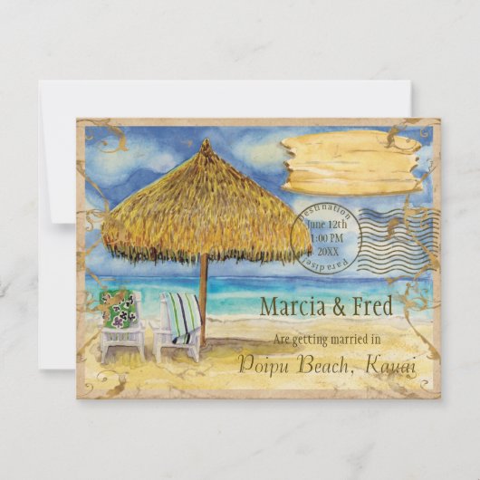 Bestemming Paradijs, Tropisch Strand Bewaar de Dat Save The Date (Voorkant)