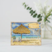 Bestemming Paradijs, Tropisch Strand Bewaar de Dat Save The Date (Staand voorkant)