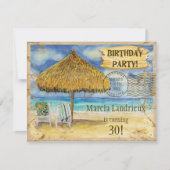 Bestemming Paradijs Tropisch Strand Verjaardagsfee Kaart (Voorkant)