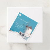 Bestemming Pensioen Partij Grieks Wit Blauw Bedankjes Labels (In situ)