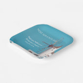 Bestemming Pensioen Partij Grieks Wit Blauw Papieren Bordje (Gebogen)