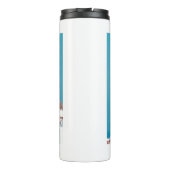 Bestemming Pensioen Partij Grieks Wit Blauw Thermosbeker (Achterkant)