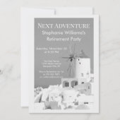 Bestemming Pensioen Partij Grieks Wit Grijs Kaart (Voorkant)