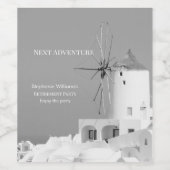 Bestemming Pensioen Partij Grieks Wit Grijs Wijn Etiket (Enkel label)