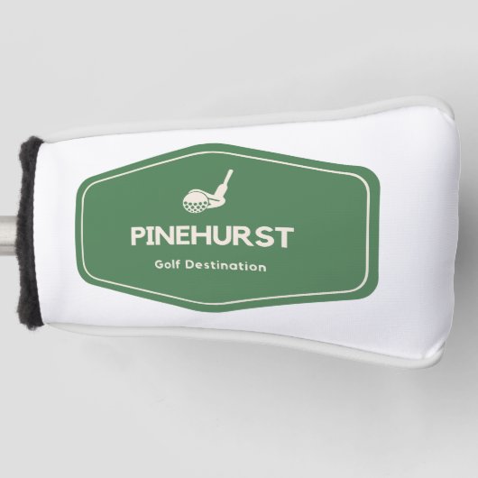 Bestemming Pinehurst North Carolina Golf Golfheadcover (Voorkant)
