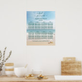 Bestemming Reis Kauai Trouw Stoelen Grafiek Poster (Keuken)