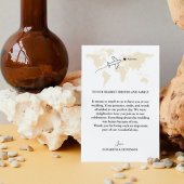 Bestemming reis thema Gast bedankbrief Bedankkaart