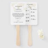 Bestemming Reis trouwdag Evenementen Tijdlijn  Handwaaier (Voorkant en achterkant)