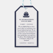 Bestemming Reisboot bruiloft bedankt Cadeaulabel (Voorkant)