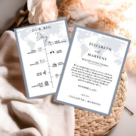 Bestemming Reizen bruiloft dag Evenementen Tijdlij Programmakaart