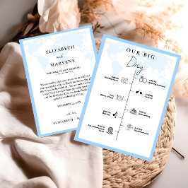 Bestemming Reizen bruiloft dag Evenementen Tijdlij Programmakaart