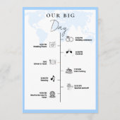 Bestemming Reizen bruiloft dag Evenementen Tijdlij Programmakaart (Achterkant)