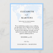 Bestemming Reizen bruiloft dag Evenementen Tijdlij Programmakaart (Voorkant)