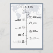 Bestemming Reizen bruiloft dag Evenementen Tijdlij Programmakaart (Achterkant)