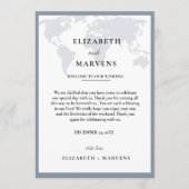 Bestemming Reizen bruiloft dag Evenementen Tijdlij Programmakaart (Voorkant)