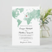 Bestemming Reizen Bruiloft Uitnodiging (Staand voorkant)