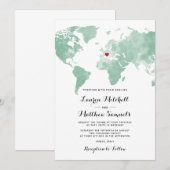 Bestemming Reizen Bruiloft Uitnodiging (Voorkant / Achterkant)