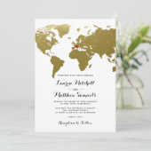 Bestemming Reizen Bruiloft Uitnodiging (Staand voorkant)