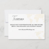 Bestemming Reizen Thema Bruiloft Details Kaart (Voorkant)